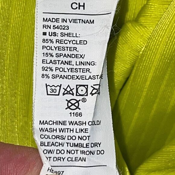 Old Navy Womens Ribbed‎ Front Keyhole Cutout Back One Piece Swimsuit Green Small - Picture 5 of 6